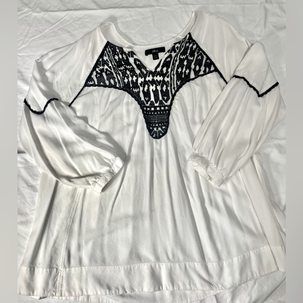 White Bohemian Style Flare Top